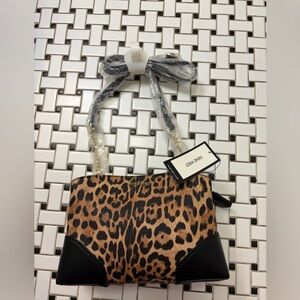 Nine West Leopard and Black Crossbody Bag